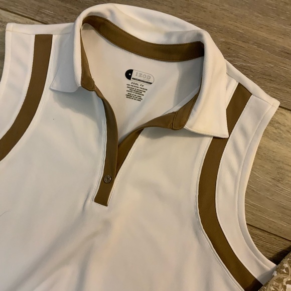 Cute Izod golf set. Two sleeveless polos and flat front shorts. Size M & 6 - Picture 2 of 5